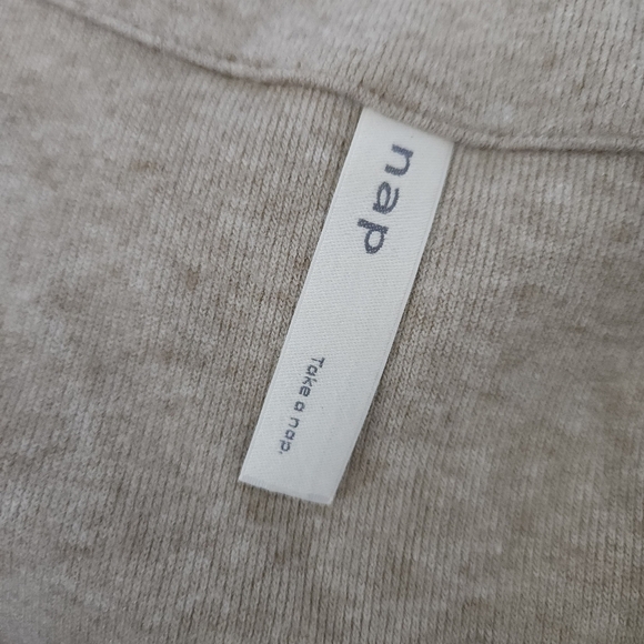 Nap Loungwear Knit Robe on Tan Oatmeal - Picture 5 of 7